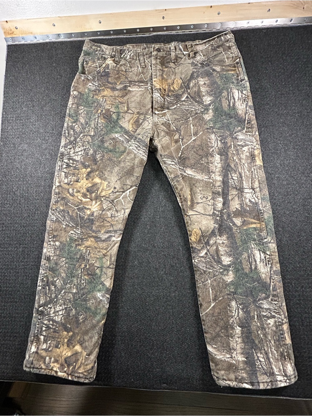 Wrangler Pro Gear Realtree Camo Fleece Lined Hunting Pants Mens 44x32